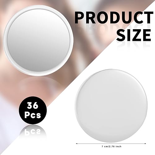 Miniatura 3 de Blulu 36 espejos compactos a granel para bolso, espejo redondo pequeño de bolsillo de maquillaje, espejo de vidrio de maquillaje, espejo personal