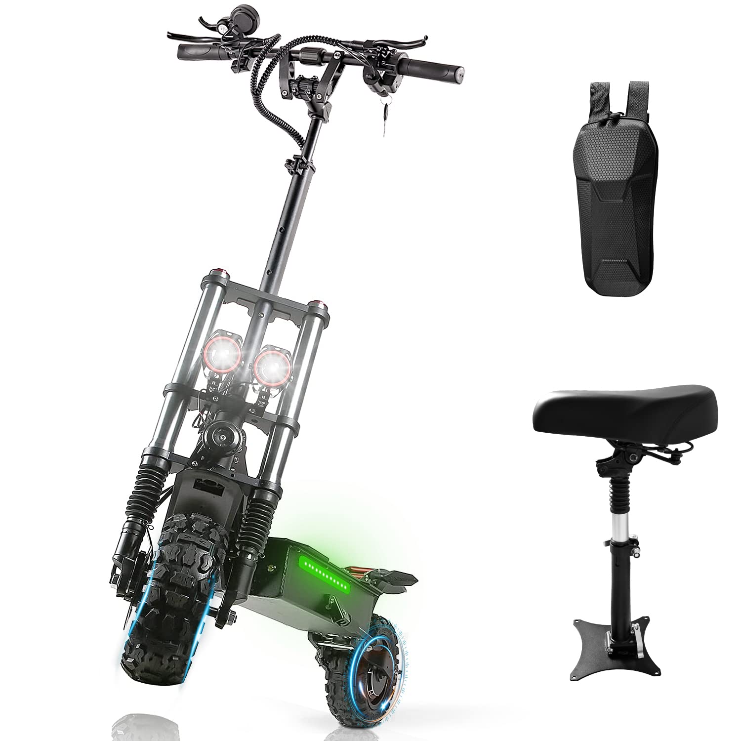 Buy Electric Scooter Adults 50 MPH Off Road Sport Scooter with Seat
