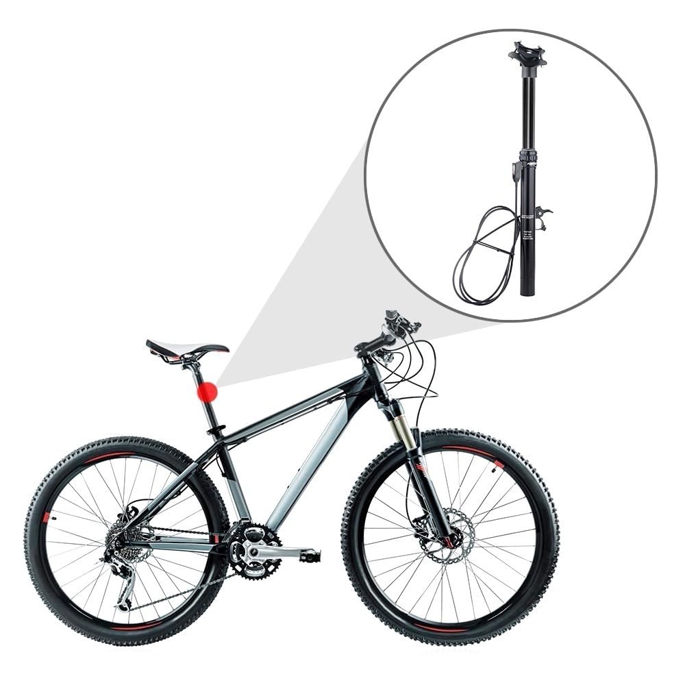 Tija de sillín hidráulica de 27,2 x 440 mm, con gotero remoto para bicicleta, altura ajustable, tubo hidráulico para bicicleta de montaña
