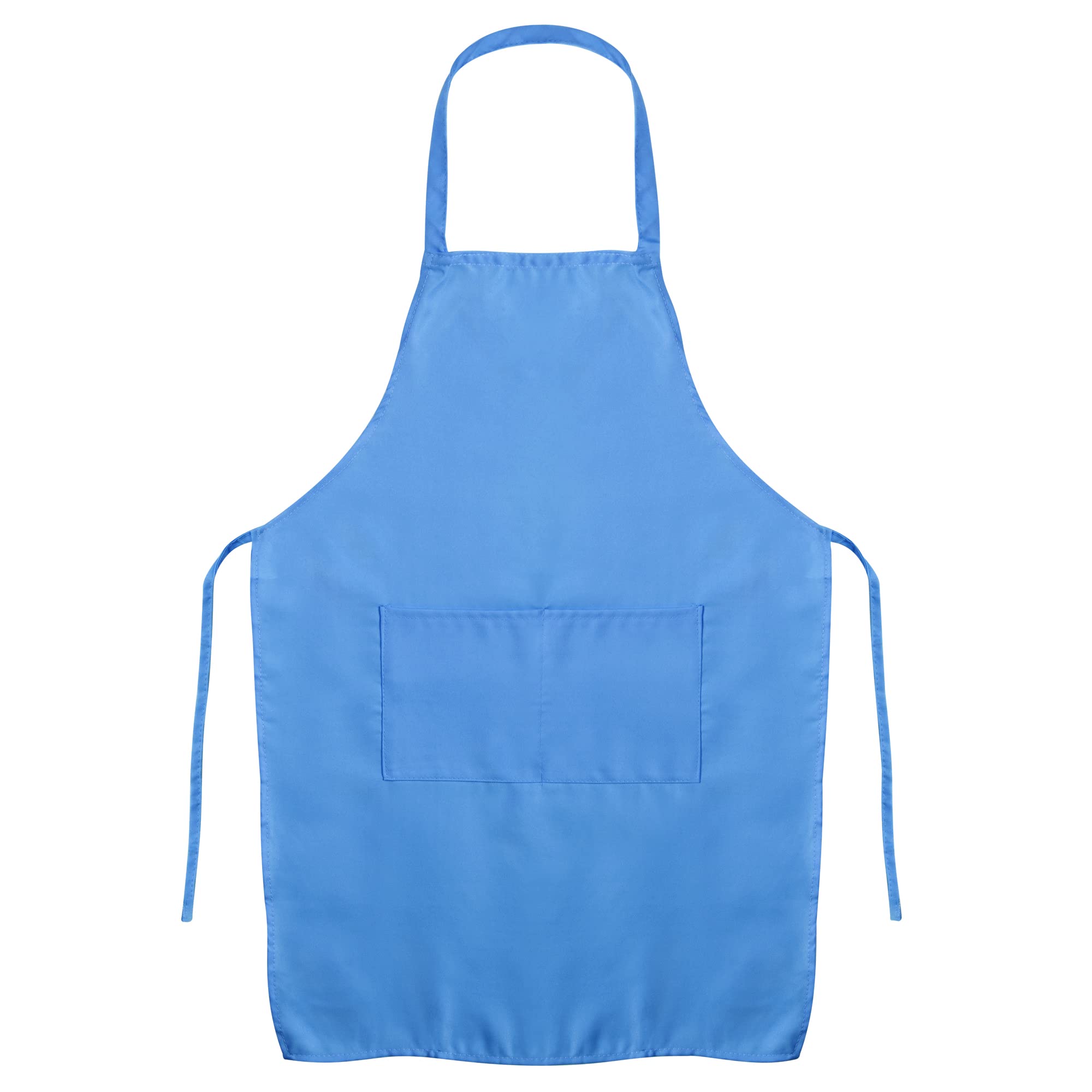 Hardys Plain Kids Apron with 2 Front Pockets - Apron for Secondary School & Primary Ages 8-16 | Durable Kids Aprons Suitable for Craft, Art, Painting, Cooking | 74x54cm Blue