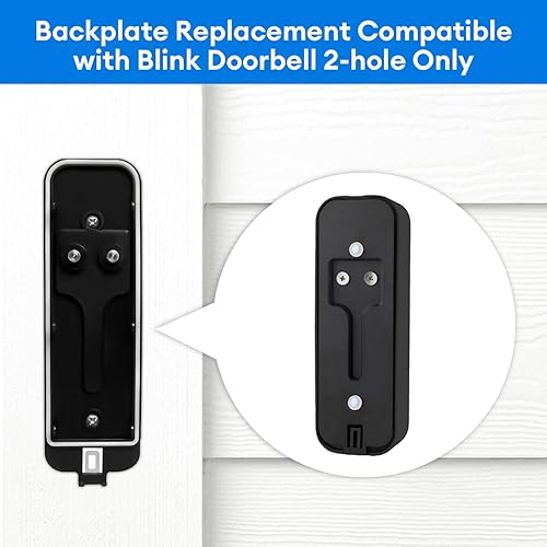 Miniatura 2 de Placa trasera para timbre de Blink Doorbell, soporte para timbre de puerta, clip de retención de metal mejorado, reemplazo de placa trasera para