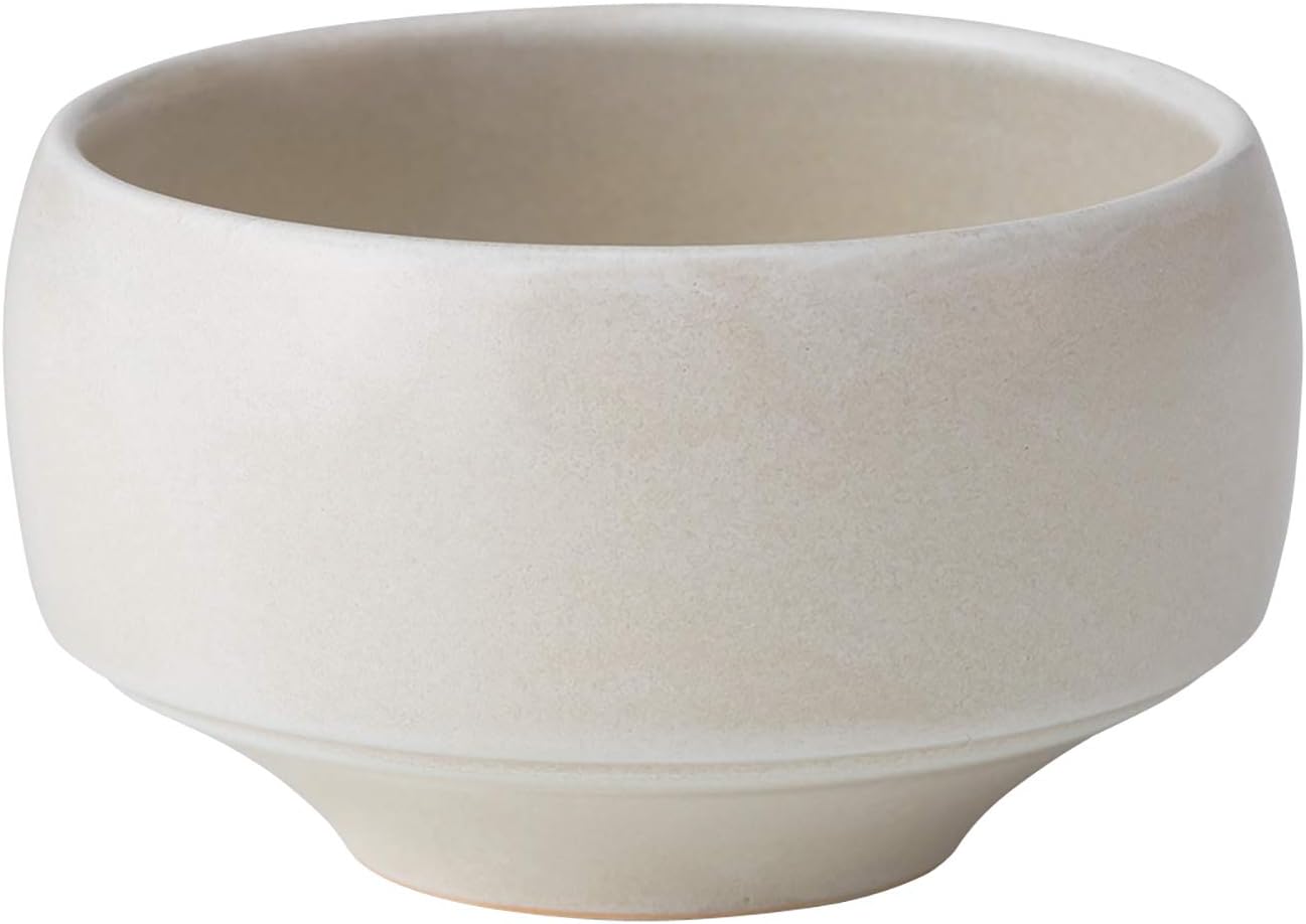 西海陶器(Saikaitoki) Hasamiyaki 18170 Haku Matcha Bowl, Ivory, Stylish, Simple, Dishwasher Safe, Made in Japan