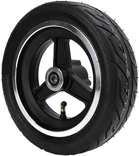Pneu de scooter elétrico, conjunto de pneu de borracha sólida 10x2.70-6.5 engrossar pneu a vácuo com cubo de roda pneu de absorção de choque de favo de mel para reparo de scooter elétrico