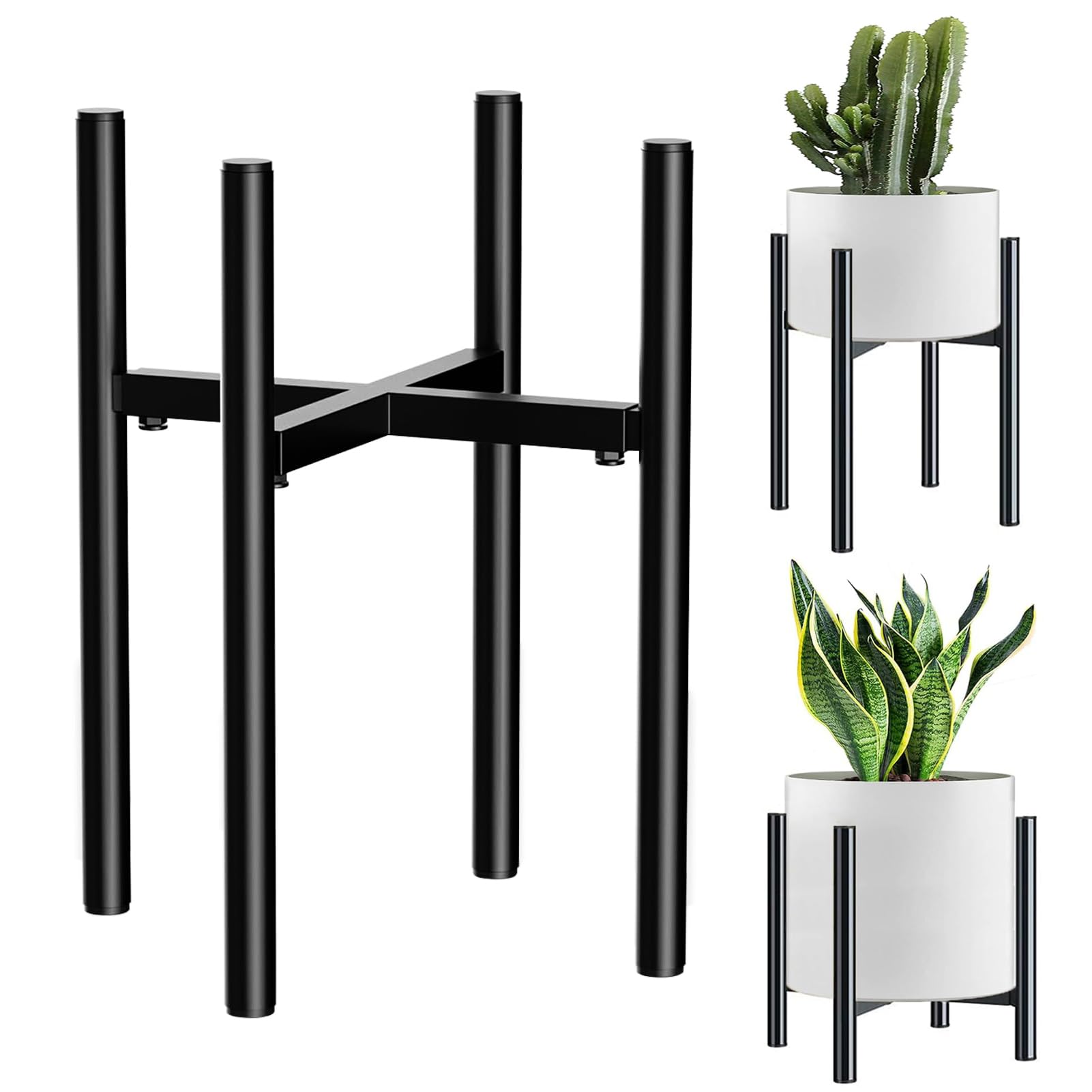 Supporto per piante Arte del ferro Giardino da esterno Supporto per piante Supporto per fiori Supporto per vasi di fiori Supporto per fiori con 2 livelli Supporto per fiori per balcone interno