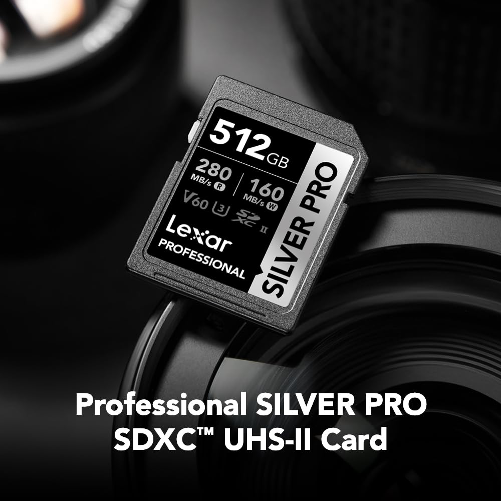 Amazon | Lexar Professional SDXC 512GB SILVER PRO UHS-II V60 最大