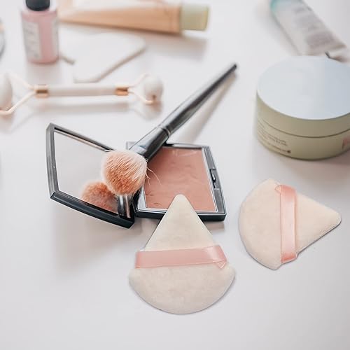 Miniatura 7 de 16 piezas de soplos de polvo triangulares, soplo de maquillaje de cara para el cuerpo polvo suelto herramienta de maquillaje de belleza nude
