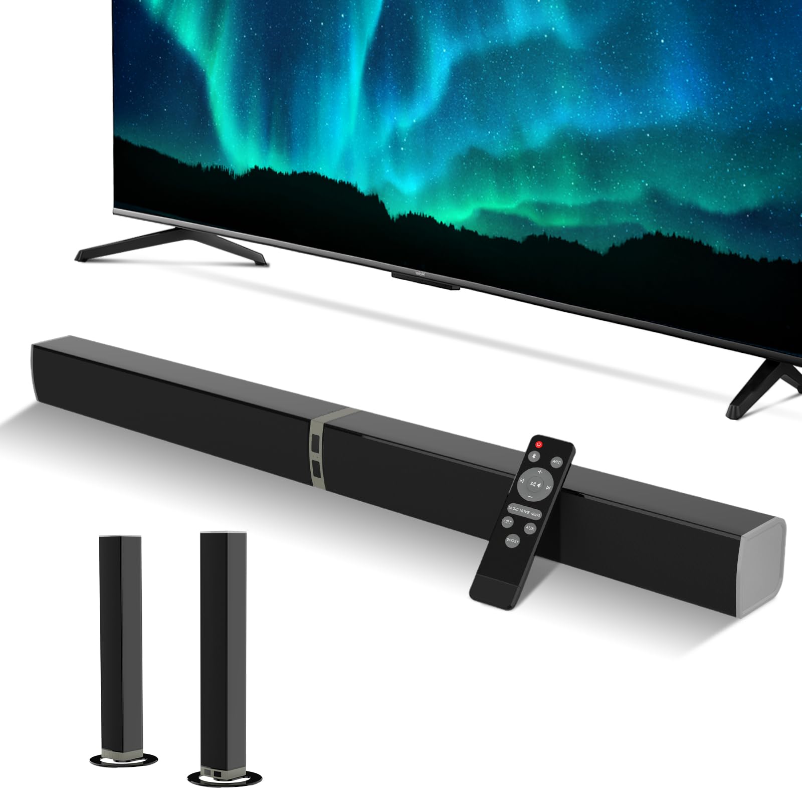 Home Audio Sound Bars MZEIBO Sound Bar For Smart TV, 80W Bluetooth
