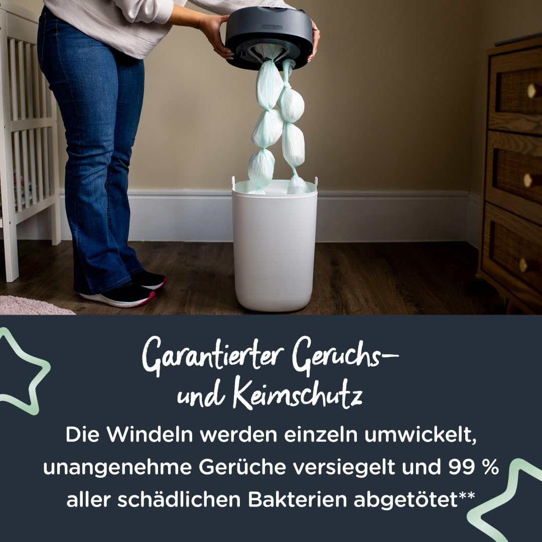 Tommee Tippee Windeleimer Nachfüllkassetten für Twist & Click, nachhaltiger antibakterieller GREENFILM, 18er Pack
