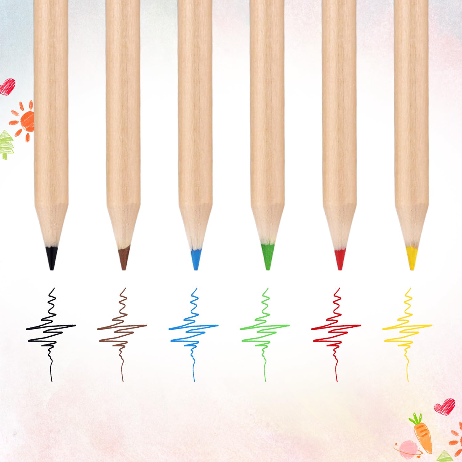 150 Sets Mini-Buntstifte, Je 6 Farben (8,9 Cm) – Mit Inspirierenden Aufklebern, Für Schule, Zeichnen & Basteln
