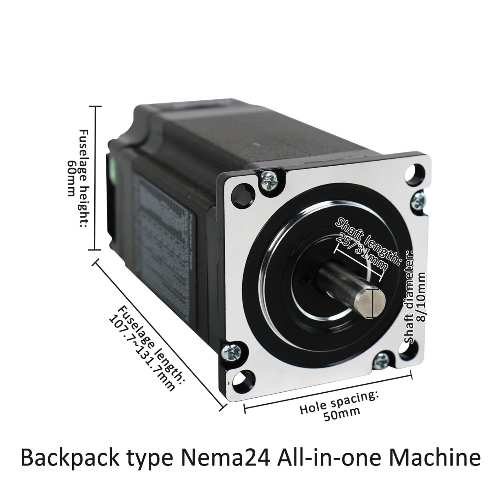 Pulse/RS485 DC24~50V4.5/5/5.8A 1000PPR 3/3.8/4.3N.m 2Phase Nema24 Open Loop/Closed Loop Zintegrowany sterownik silników krokowych (Nema24 4.. 10 mm, seria impulsowa_otwarta pętla)