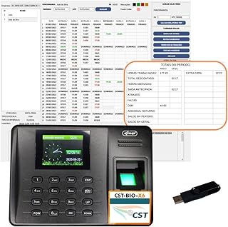 Relógio ponto biométrico kp-1028 com programa de gerenciamento sem m