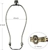 Kit de Soporte de Lámpara de 8 Pulgadas con Remate y Base de Silla de Carga Ligera Desmontable, Juego de 2 Accesorios de Iluminación DIY Marco de Pantalla de Lámpara para Lámpara de Mesa y de Pie (Latón Antiguo) 5
