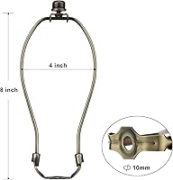 Vista 3 de Kit de soporte de arpa de lámpara de 8 pulgadas con remate y base de sillín desmontable de alta resistencia, juego de 2 accesorios de iluminación