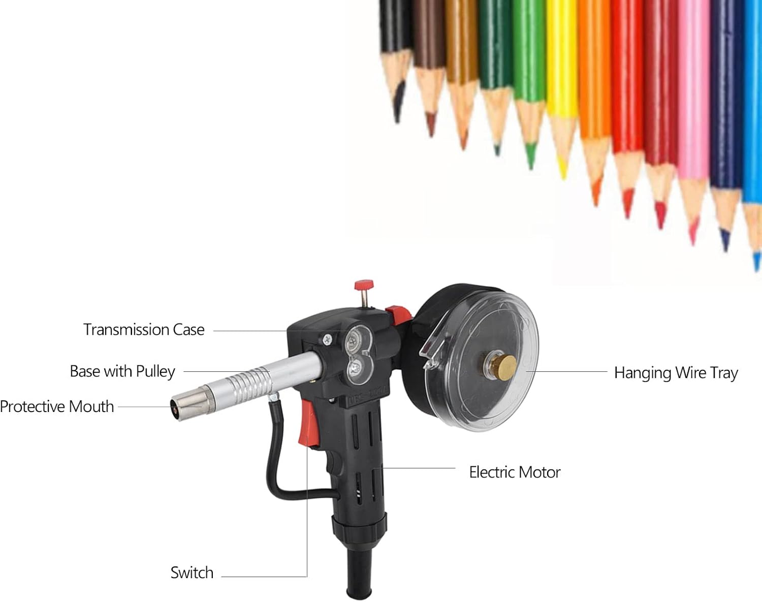 Aluminum Welding Spool Gun MIG Welder Accessory 200A CO2 / 180A Mixed Gases Air Cooled with Closed Spool Box Welding Tool for Trailers Cars Boats High Altitude Maintenance (Spool Gun)