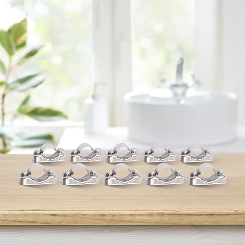 Miniatura 4 de Pack Of 10 Stainless Steel Pipe Support Clamps For Various Industrial Uses(20-22mm)