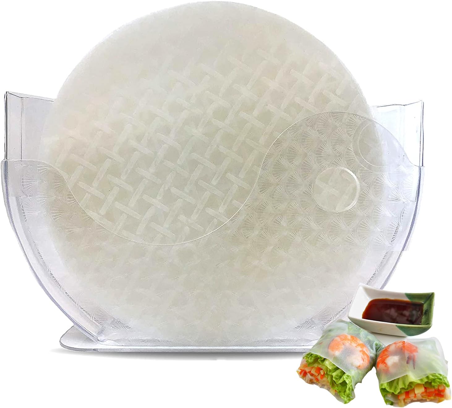 Summer Roll Water Bowl, Rice Paper Wrappers for Spring Rolls, Holder for Rice Papers Spring Roll Water Bowl (Rice Paper Not Included)