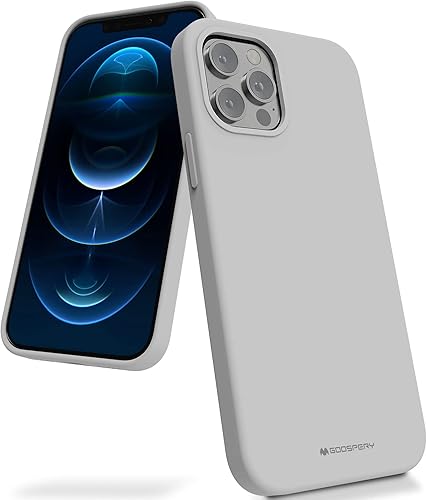 Miniatura 1 de GOOSPERY Funda de silicona líquida para iPhone 12 Pro, iPhone 12 (6.1 pulgadas), suave y sedosa al tacto, protección de cuerpo completo, a prueba de