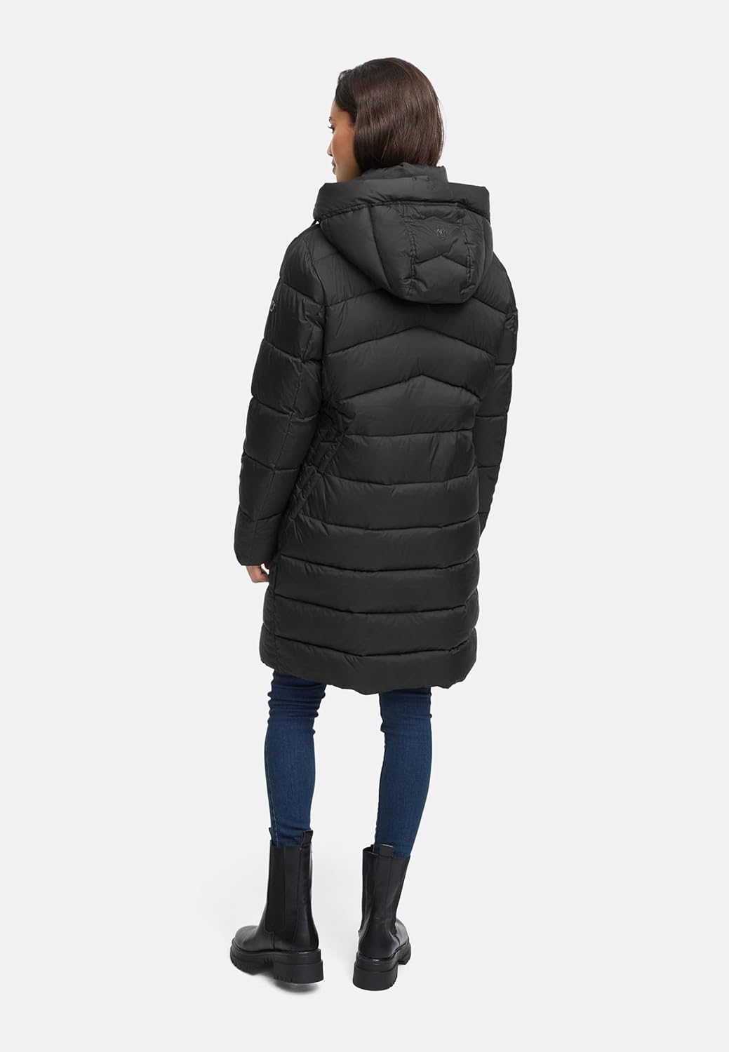 Marikoo Women's Long Winter Coat with Hood - Quilted Mid-Thigh Length Parka - Water-Repellent - Kaltnäschen 16 S-3XL - Image 5