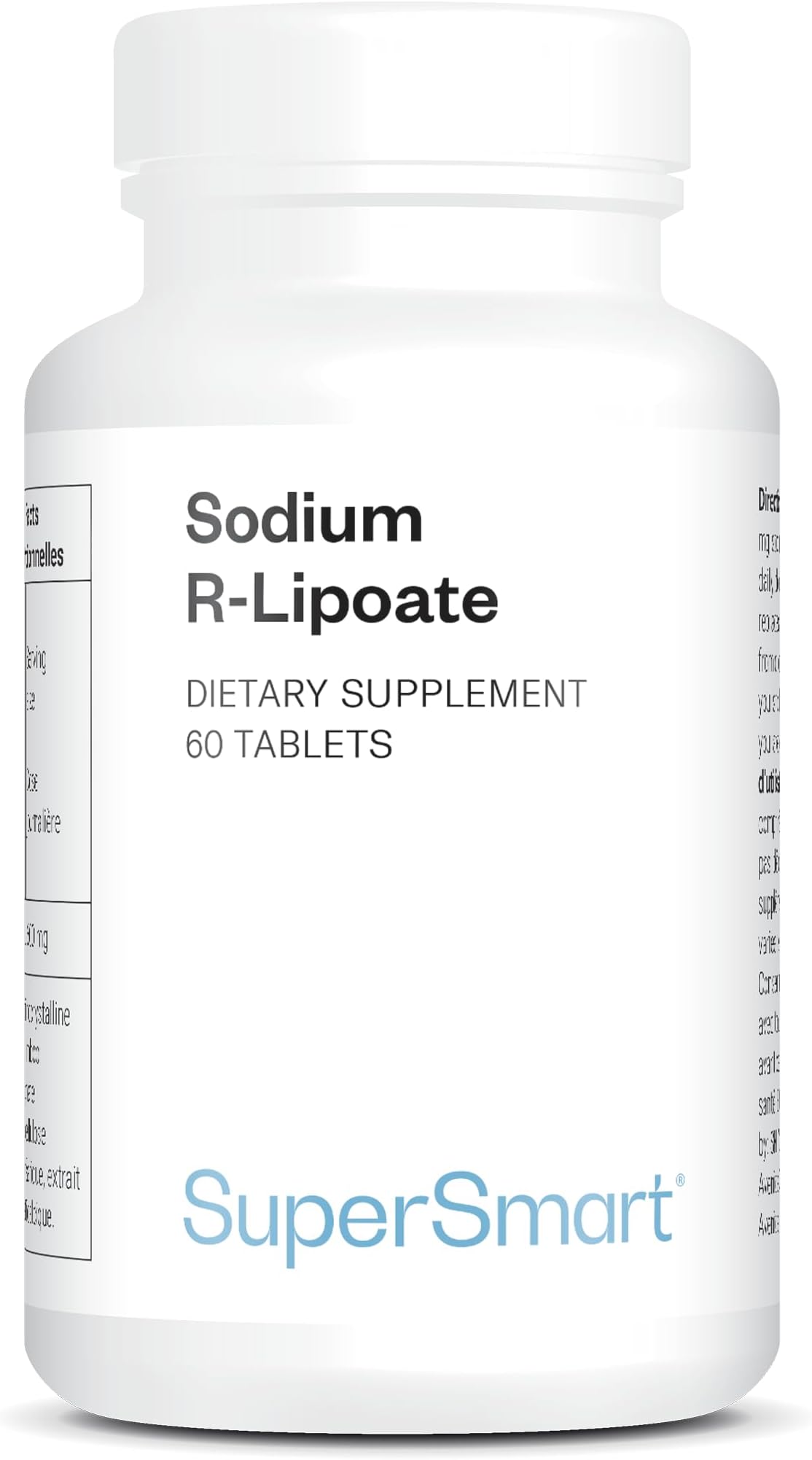 Supersmart - Sodium R-Lipoate (R-Alpha Lipoic Acid) - Neuroprotective Pain Relief with Antioxidants | Non-GMO & Gluten Free - 60 Vegetarian Capsules