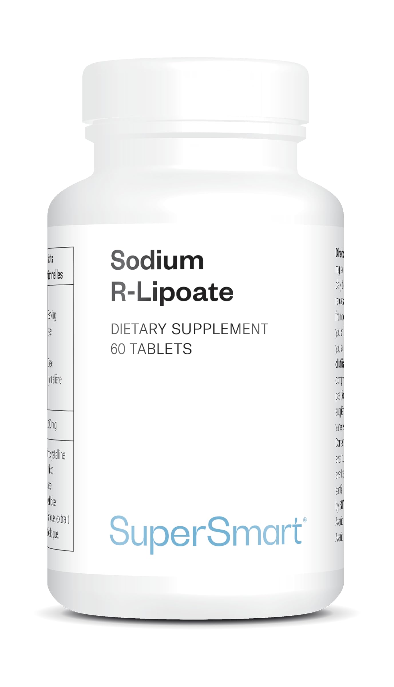 Supersmart - Sodium R-Lipoate (R-Alpha Lipoic Acid) - Neuroprotective Pain Relief with Antioxidants | Non-GMO & Gluten Free - 60 Vegetarian Capsules