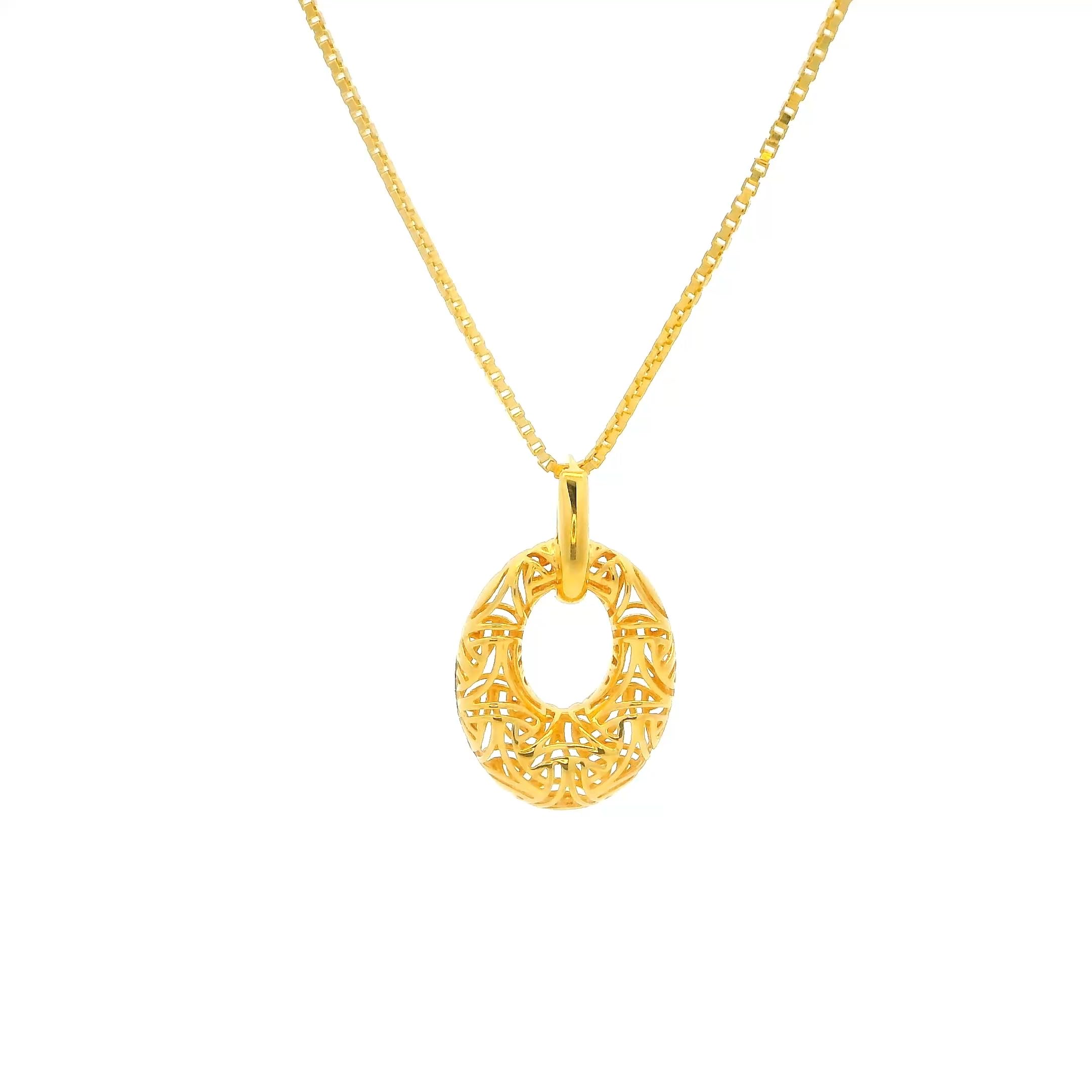 Golden Lily 14KT Gold Pendant for Women for Great Gifting |BIS Hallmark| Authentic Jewellery-image-45