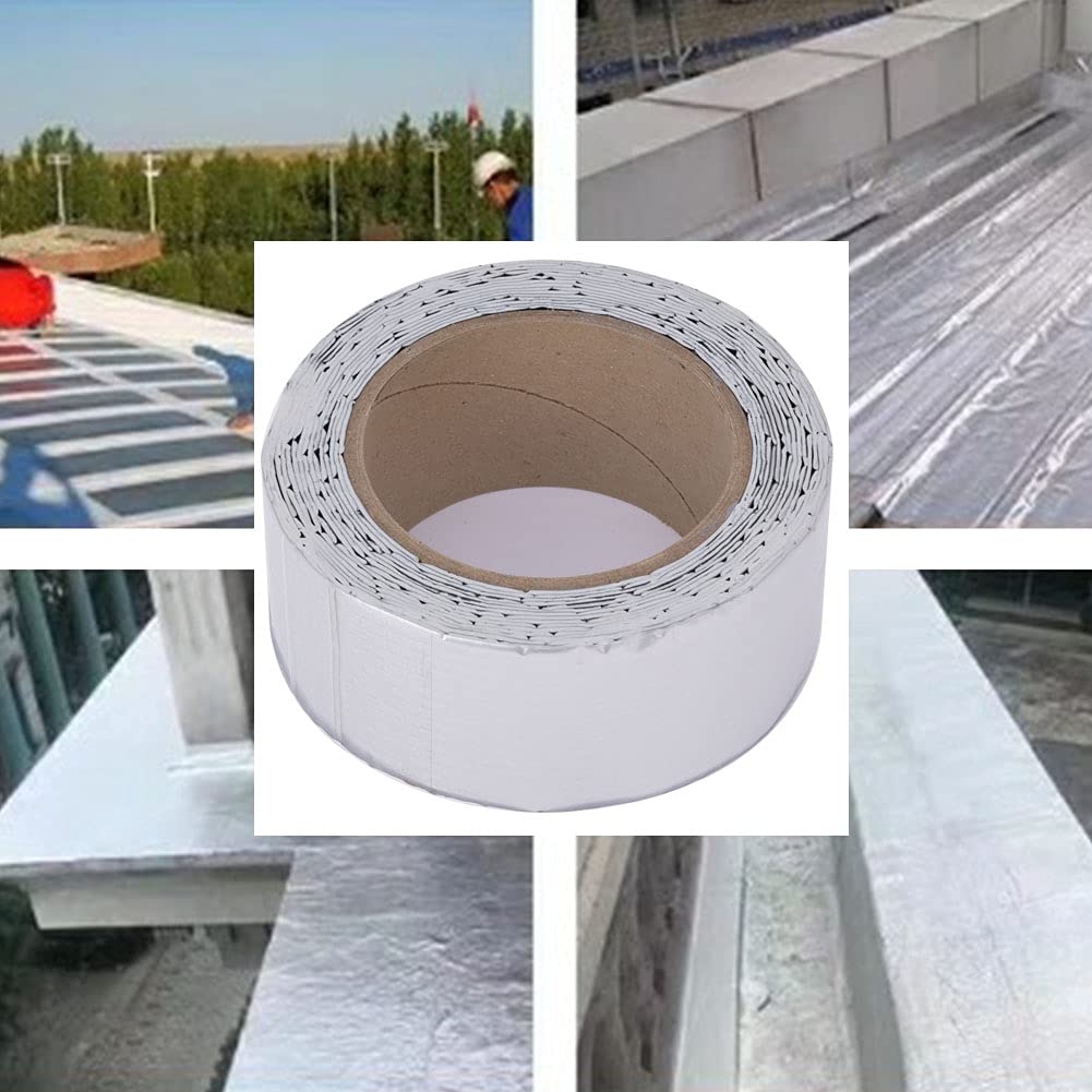 GYZOUKA Aluminium Foil Rubber Tape 5x500cm Strong Adhesive for Roof & Wall Cracks Leak Repairing (Checkered Aluminum foil)