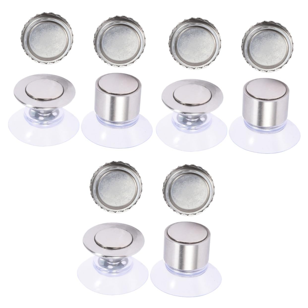 PRETYZOOM 6 Juegos Soporte De Jabón Magnético Soportes De Jabón De Baño Ducha Titular De Jabón Soporte De Ventosa Jabonera Magnética Soporte para Jabonera Accesorio De Baño Acero Inoxidable