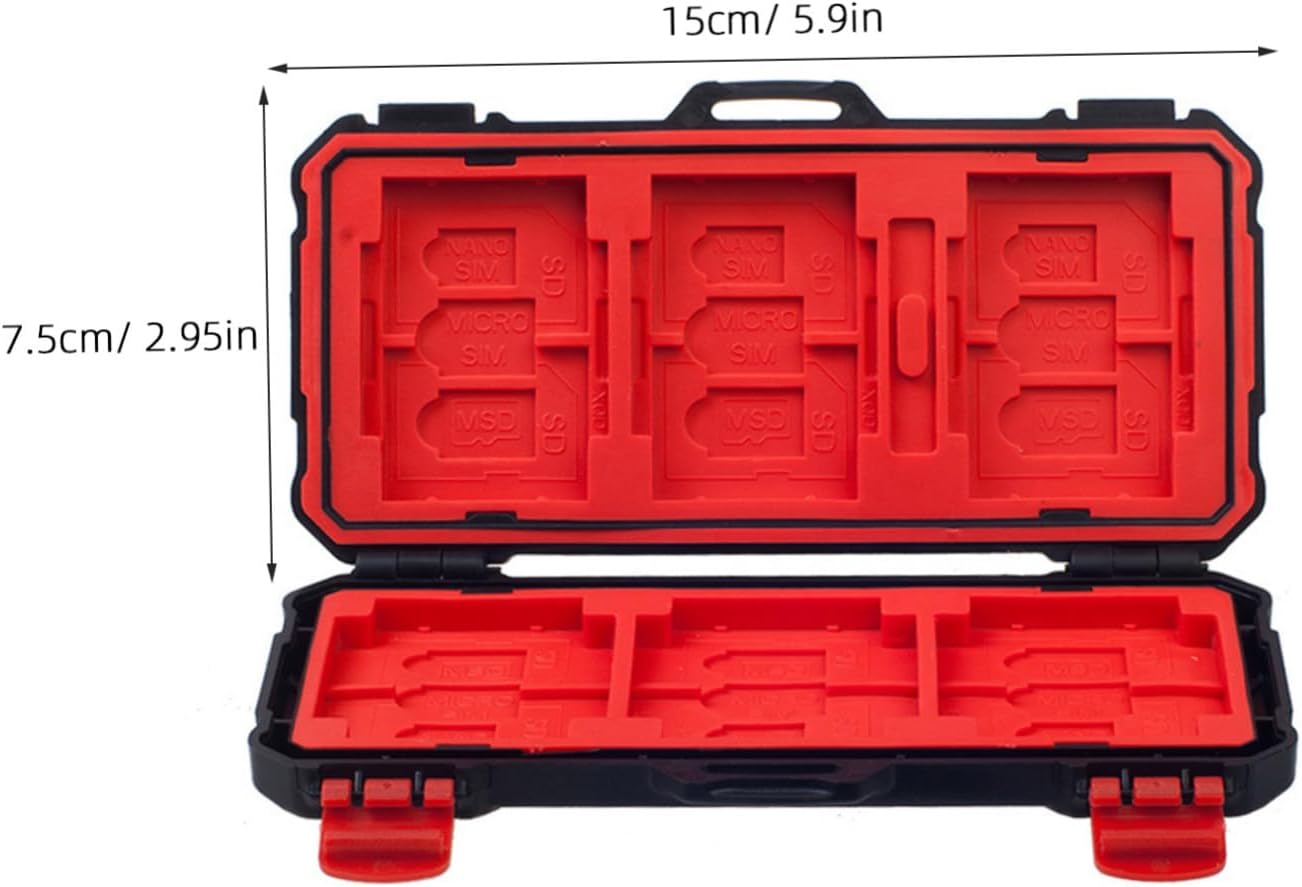Memory Card Protective Case Holder for Cf Cards, Shockproof Portable Storage Box for Photographers and Travelers, Compact Data Container Slots