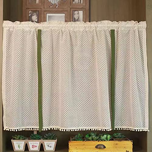 Cortinas cortas opacas LUNEZY para evitar miradas en ventanas de baño 3