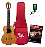  Flight Diana Soundwave Tenor Ukulele Set (Tenor Ukulele mit Pickup inkl. Gigbag, Cliptuner, Ersatzsaiten & Ukulelenschule)