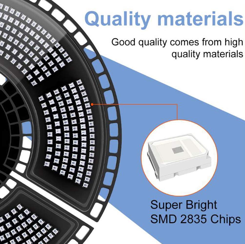 Cubierta E27 LED 400W Crece la luz, Panel Full Spectrum Phyto lámpara para Obtener Plantas Calientes Blanca LED Crece la Tienda