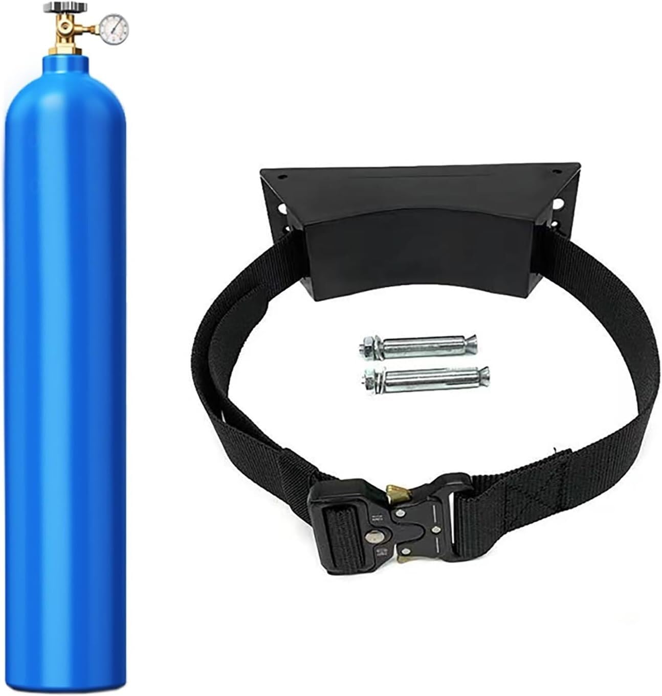 HynJGih Oxygen Acetylene Tank Bracket Medical/Commercial/Home, Gas Cylinder Rack Holder Storage Organizer with Screw/Strap
