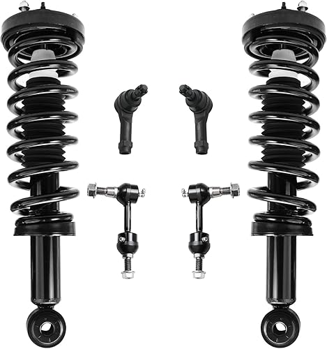 Miniatura 283 de Detroit Axle - Kit de puntales delanteros de 6 piezas para Chevrolet Aveo Aveo5 Pontiac G3 Wave, barra estabilizadora, varillas de acoplamiento