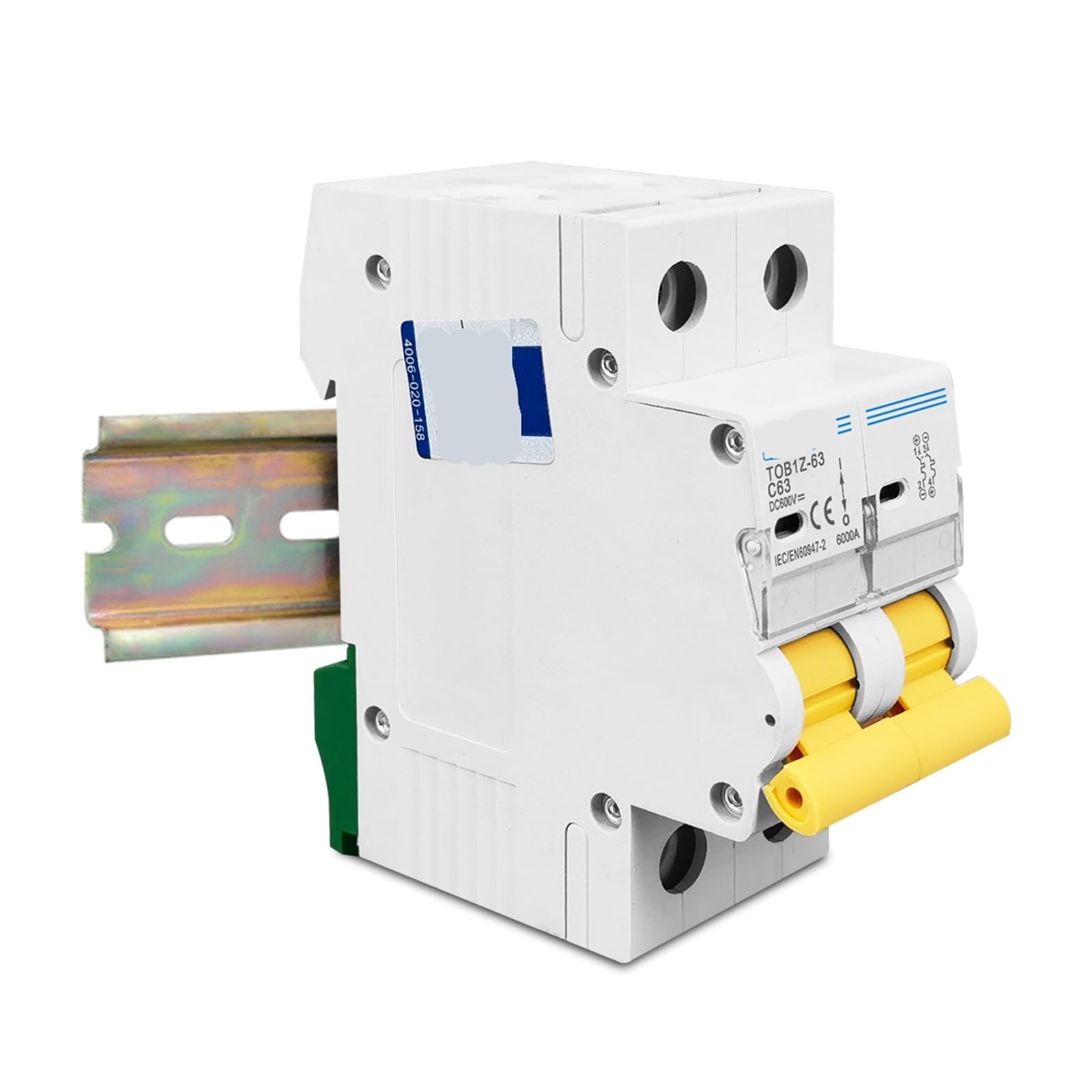 Interruttore automatico 2P DC 600V Curva C Fusibile unipolare a corrente continua for fotovoltaico 1 pz.(2P 10A)
