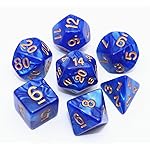 CREEBUY Blue DND Dice Set for Dungeon and Dragons D&D RPG Role Playing Games Polyhedral Dice with Bag