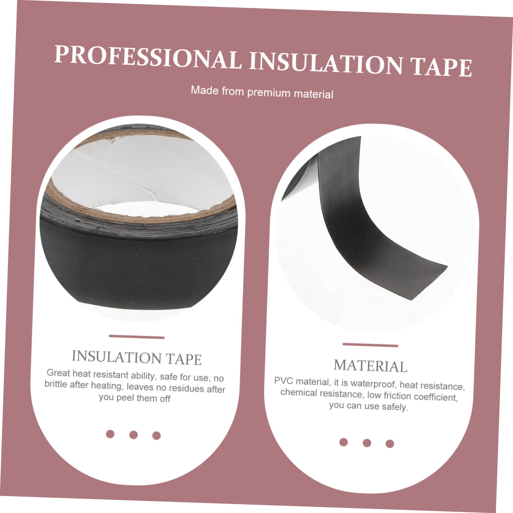 PRETYZOOM Cinta Aislante Eléctrica De Pvc De Resistente Al Calor Y Para Reparaciones Y Uso Interiores Y Exteriores De Cinta Autoadhesiva Para Electricistas Y Proyectos 10 * 3