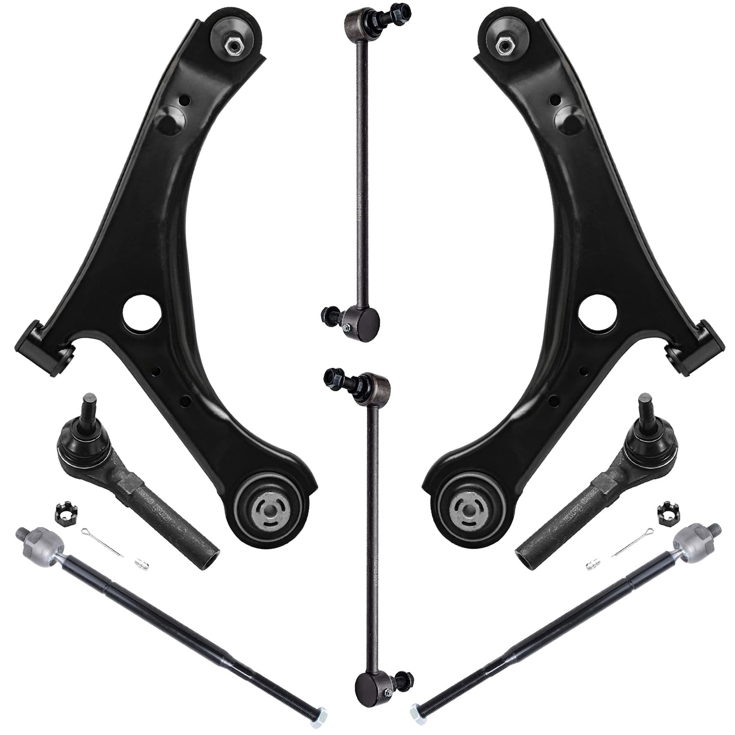 Detroit Axle - Front End 8pc Suspension Kit for 08-10 Dodge Grand Caravan
