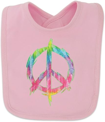 Tie Dye símbolo de la Paz babero