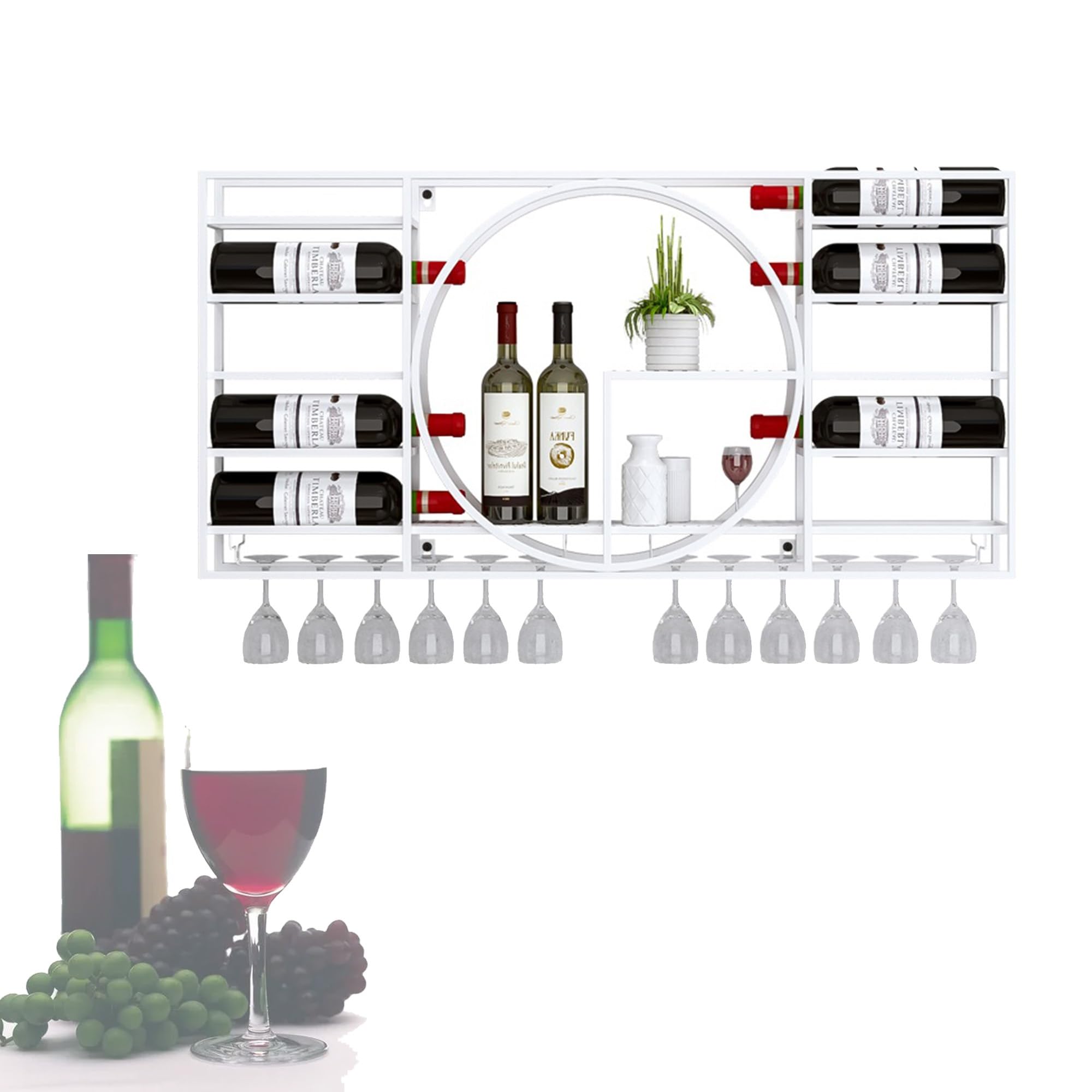 Minibar de metal de pared para crear un rincón de whisky en el comedor