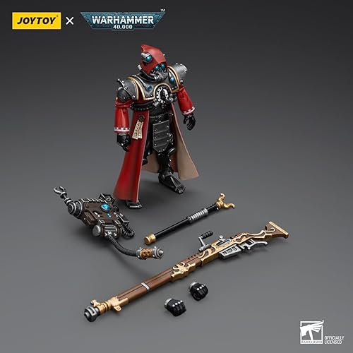 Miniatura 6 de JOYTOY Warhammer 40k Adeptus Mechanicus Skitarii Ranger con Arquebus transuránico a escala 118 Figura de acción Joy Toy Modelos