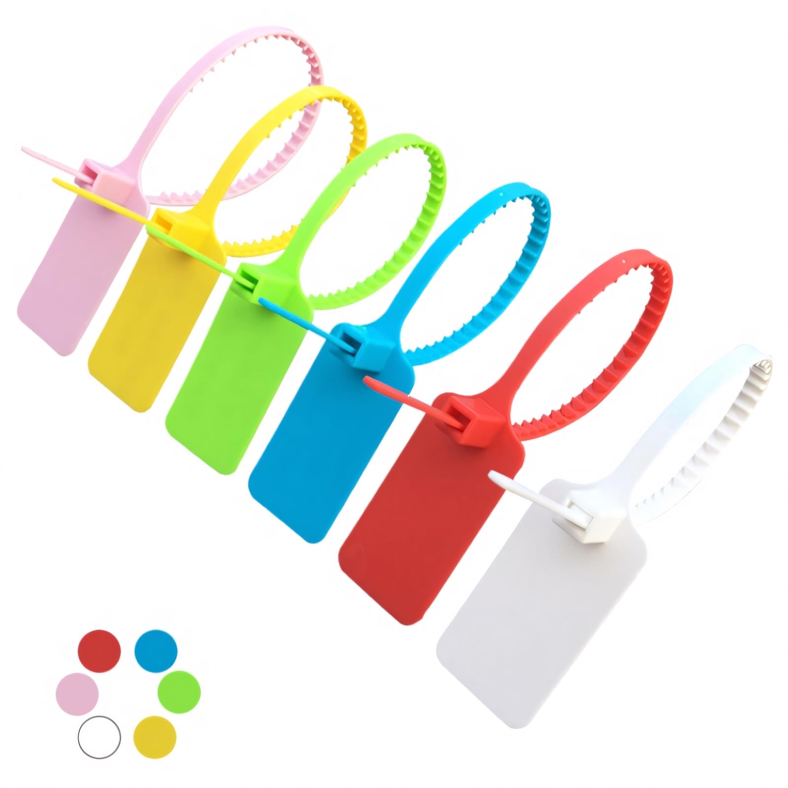 Muka 100 bridas de plástico personalizadas con cierre automático, color negro