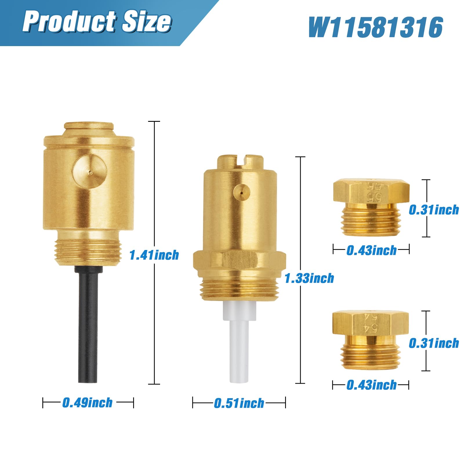 W11581316 Kit de conversión LP para secadora de gas | diseñado para secadoras de 29 pulgadas