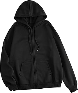 Imsa Moda Women’s Polycotton Fleece Plain Full-Zip Hooded Winter Sweatshirt | Kangaroo Pocket | Casual Warm Outerwear
