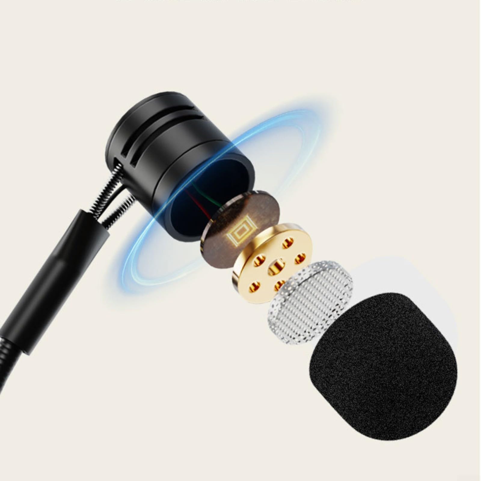 Flauto professionale UHF wireless per microfono Dizi Hulusi, morsetto tubolare sicuro e tubo resistente all'appannamento, display HD, sistema a 40 canali per uso esterno e aula