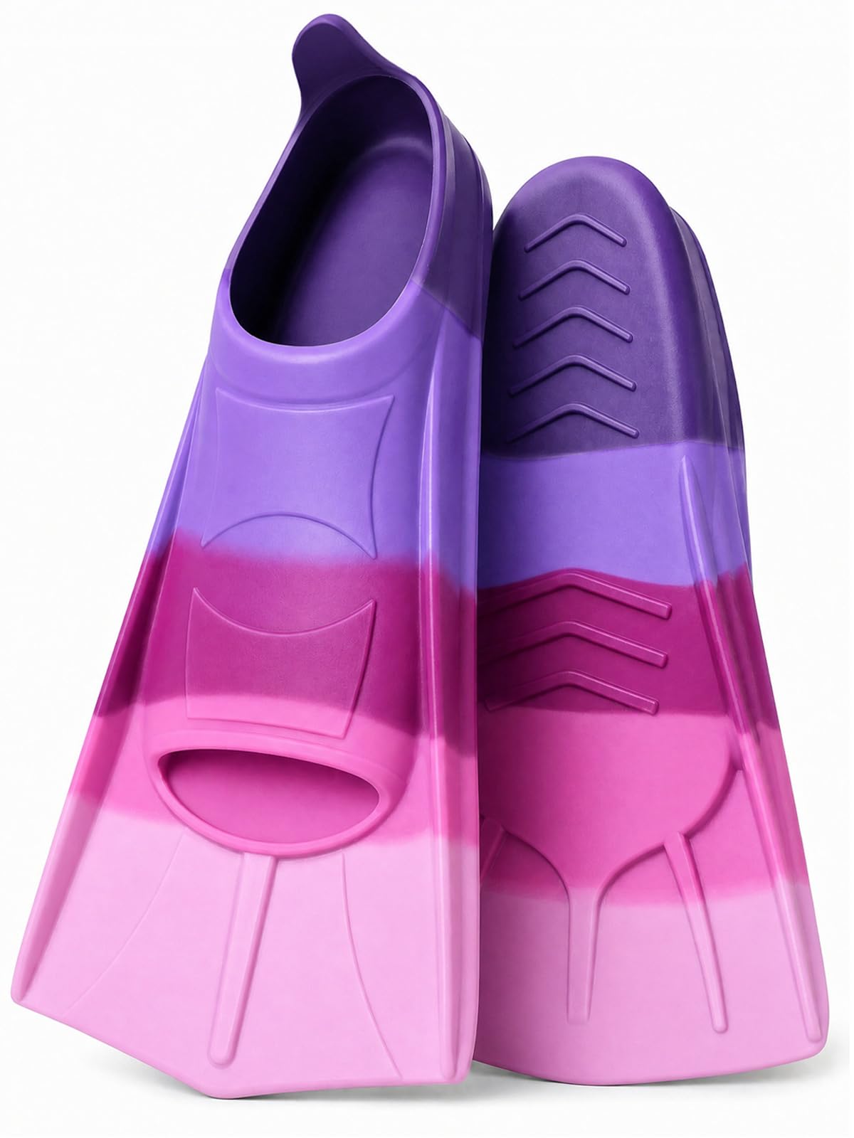 Swimming Fins Children, Fins Children, 100% Silicone Short Snorkel Fins, Training Fins for Adults, Child Swimming, Open Water, Snorkelling, Diving for Beginners (C Fins, L (39-41))