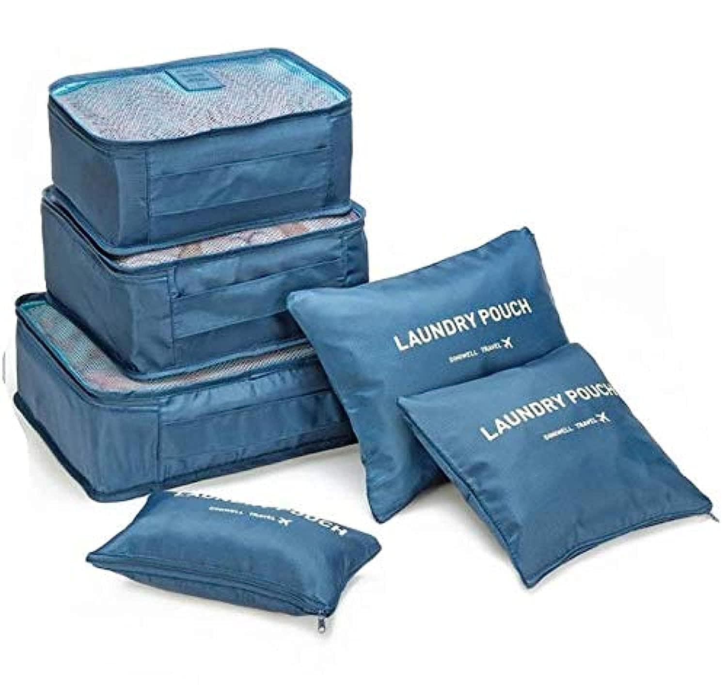 6 Pcs Travel Storage Bag Set For Clothes Tidy Organizer Pouch