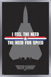 Trends International Top Gun - Need for Speed Wall Poster, 14.725" x 22.375", Silver Framed Version