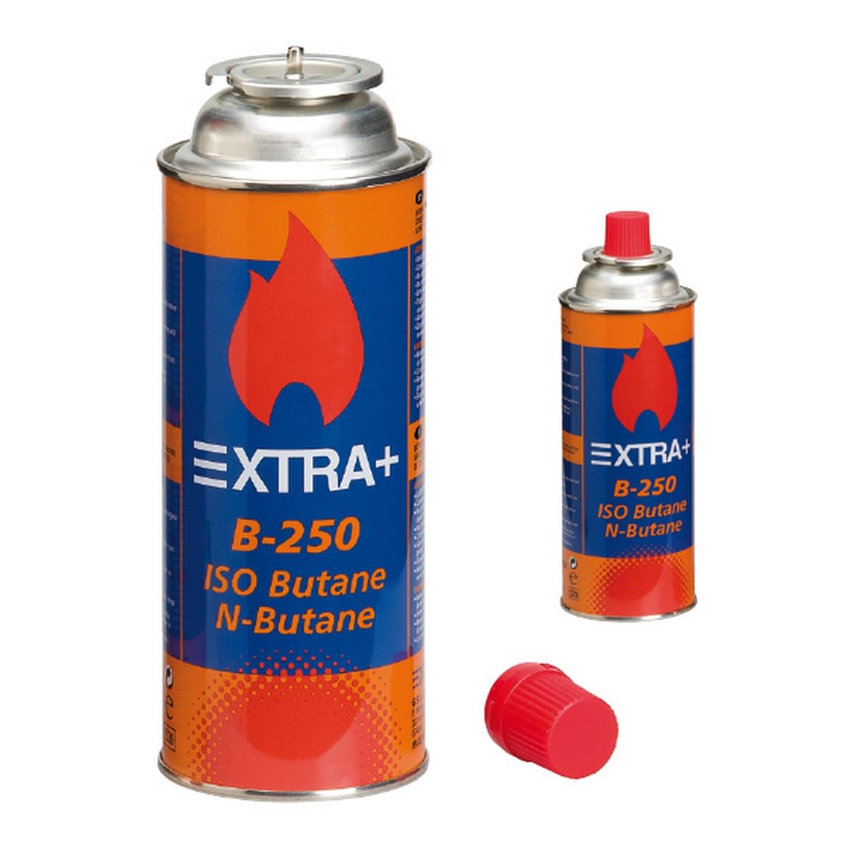 Pack de Cartuchos de Gas Butano Recambio de Gas Propano Portable Gas Butano Tokai Compatible para Cocina Portátil, Hornillo, Soplete Soldador, Camping B-250 227gr (12 Unds, Naranja & Azul)