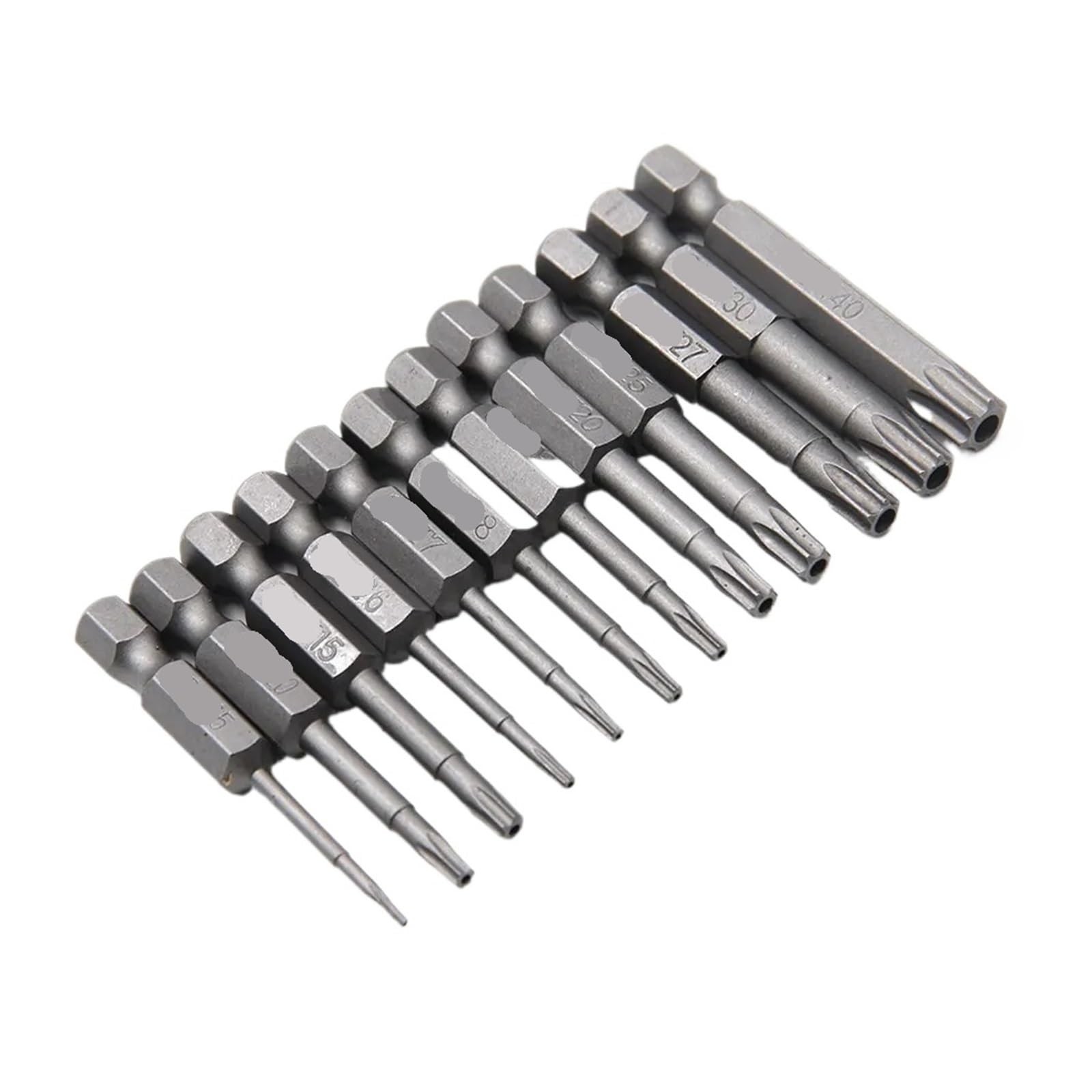 Jeu d'embouts de tournevis Torx creux hexagonaux 50 mm, 12 paquets