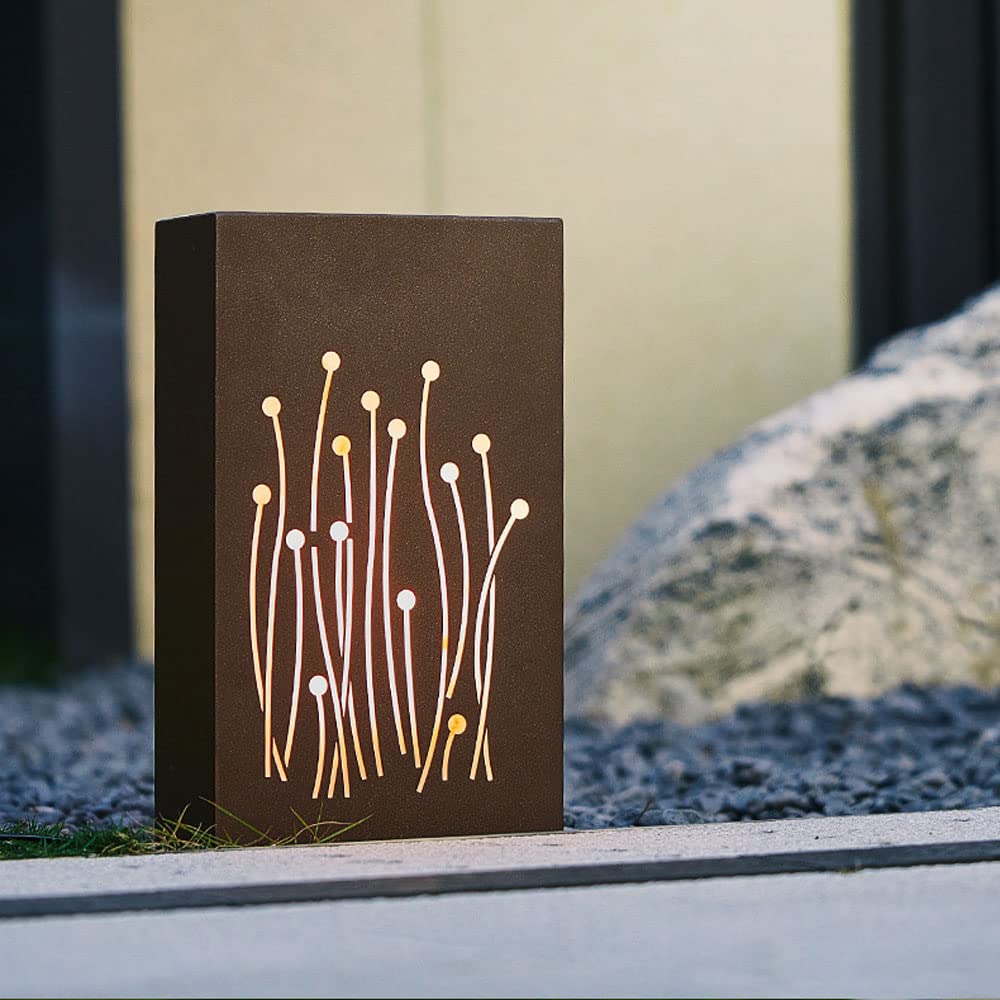 Hohles Design für den Außenbereich, IP55, Pfostenlampen, wasserdicht, für Gartenzaun, Säulenlampe, Gehäuse aus Edelstahl, Pfostenleuchte für den Außenbereich